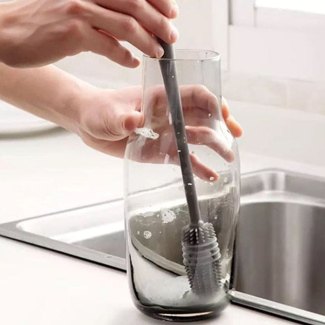 Bottle Cleaning Brush, Rubber TPR Bristles Long Handle Cleaning Brush, Milk Bottle Cleaning Brush, Bendable Toilet Brush For Bathroom, Deep-Cleaning Toilet Bowl Brush Bottle Cleaning Brush, Rubber TPR Bristles Long Handle Cleaning Brush, Milk Bottle Cleaning Brush, Bendable Toilet Brush For Bathroom, Deep-Cleaning Toilet Bowl Brush